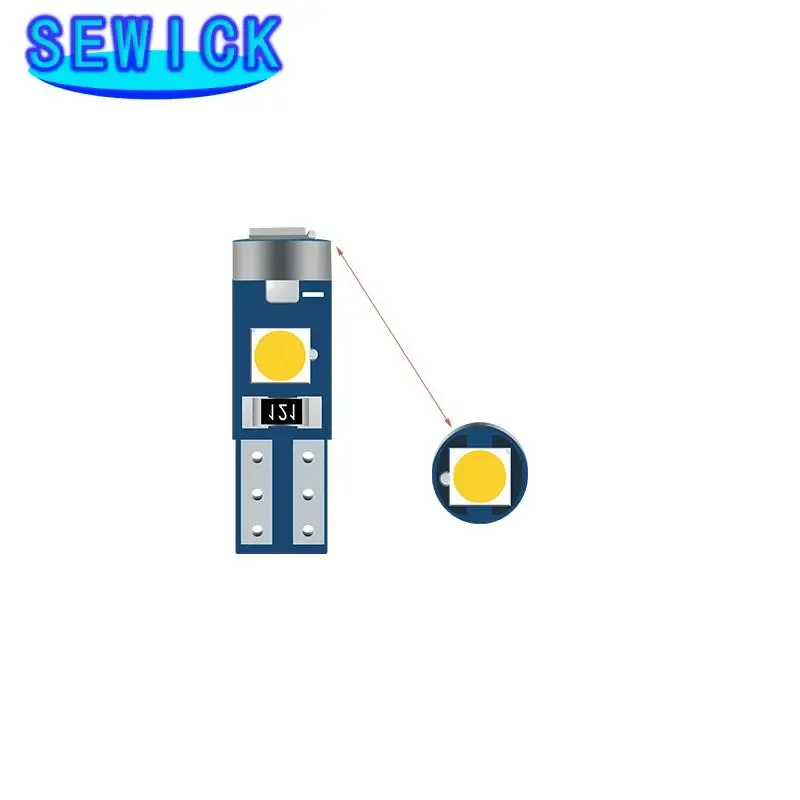 

500 шт. 12 В canbus T5 58 74 286 W1.2W сверхъяркий 3030 фонарь 3SMD