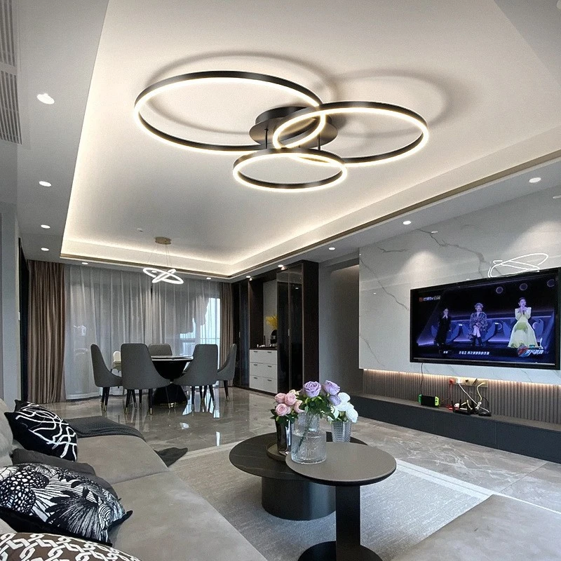 

Modern LED Ceiling Lamp for Home Decor Indoor Hotel Decoration in Living & Bedroom Metal Lights Acrylic Cover for Home Decor