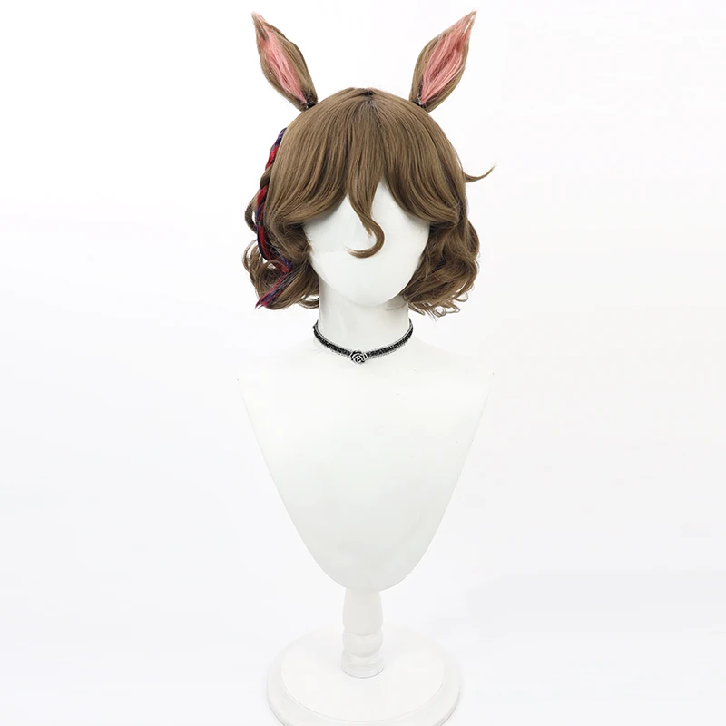 Juego Uma Musume Pretty Derby Tap Dance City Cosplay peluca orejas disfraz de Halloween Prop pelo sintético fibra resistente al calor