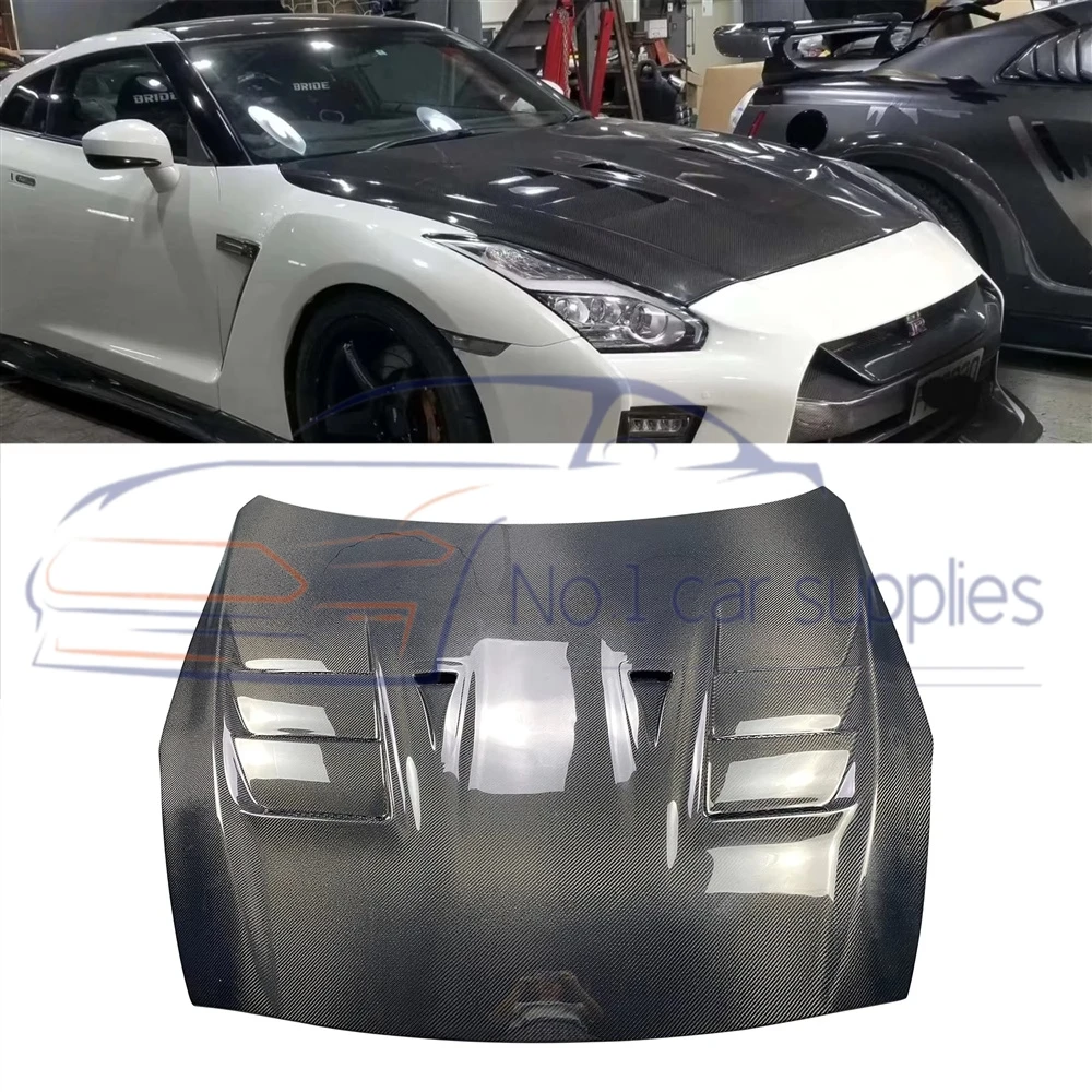 Carbon Fiber High Quality Top Secret Style Fiber Car Hood Fit for GTR 35