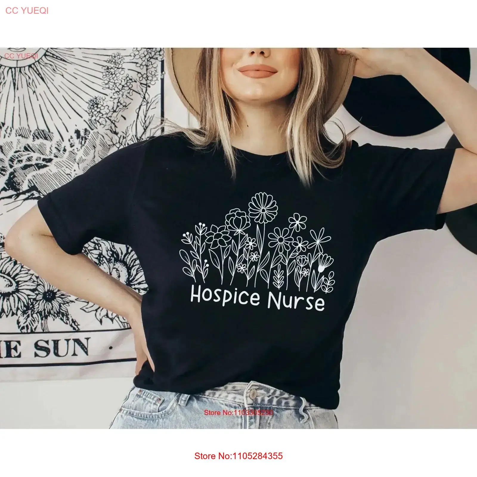 Hospice Nurse T Shirt for Nursing School Grad New s Graduation vintage Washed Soft designer clothes fashion graphic streetwear
