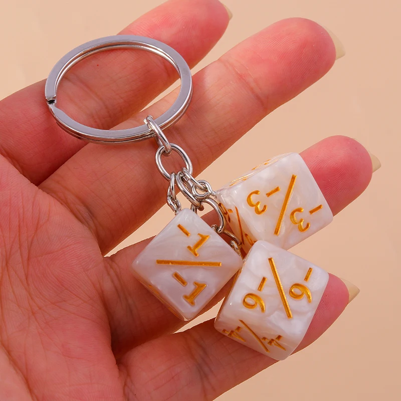 Niedliche Harz 3d Würfel Charms Schlüssel anhänger für Frauen Männer Auto Schlüssel Handtasche Geldbörse hängen Schlüssel ringe Zubehör DIY Schmuck Geschenke – Detail 4