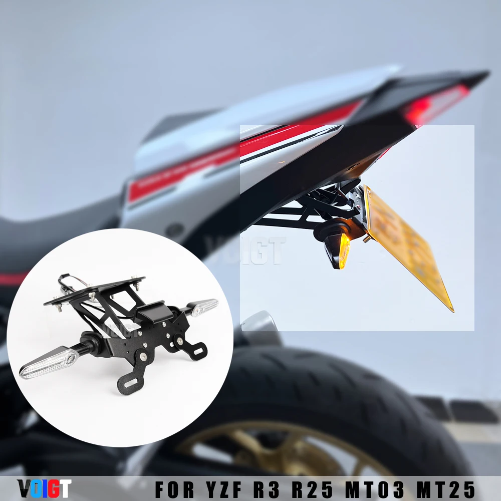 Fender Eliminator Kit For Yamaha YZF R3 R25 MT25 MT03 2015-2026 Tail Tidy With Led Turn Signals License Plate YZF-R3 MT-03