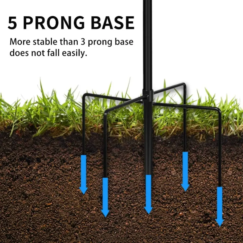 Shepherd Hooks 48 Inches High Adjustable Rust Resistant Shepards Hooks for Outdoor Solar Lights Lanterns Flower Basket