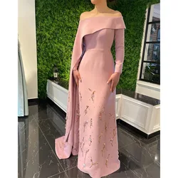 Exquisite Off The Shoulder Women Formal Evening Dresses  Beading Draped Celebrity Gowns for Birthday Party Dress 2024