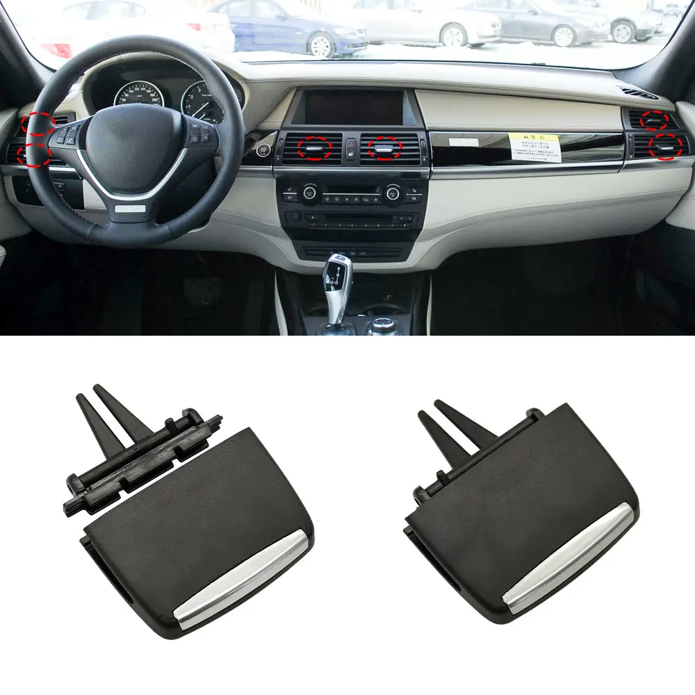 For BMW E70 E71 E72 Car Air Conditioning Vent Toggle Loutlet Card Clip Wind Direction Plectrum Accessory For BMW X5 X6 2007-2013