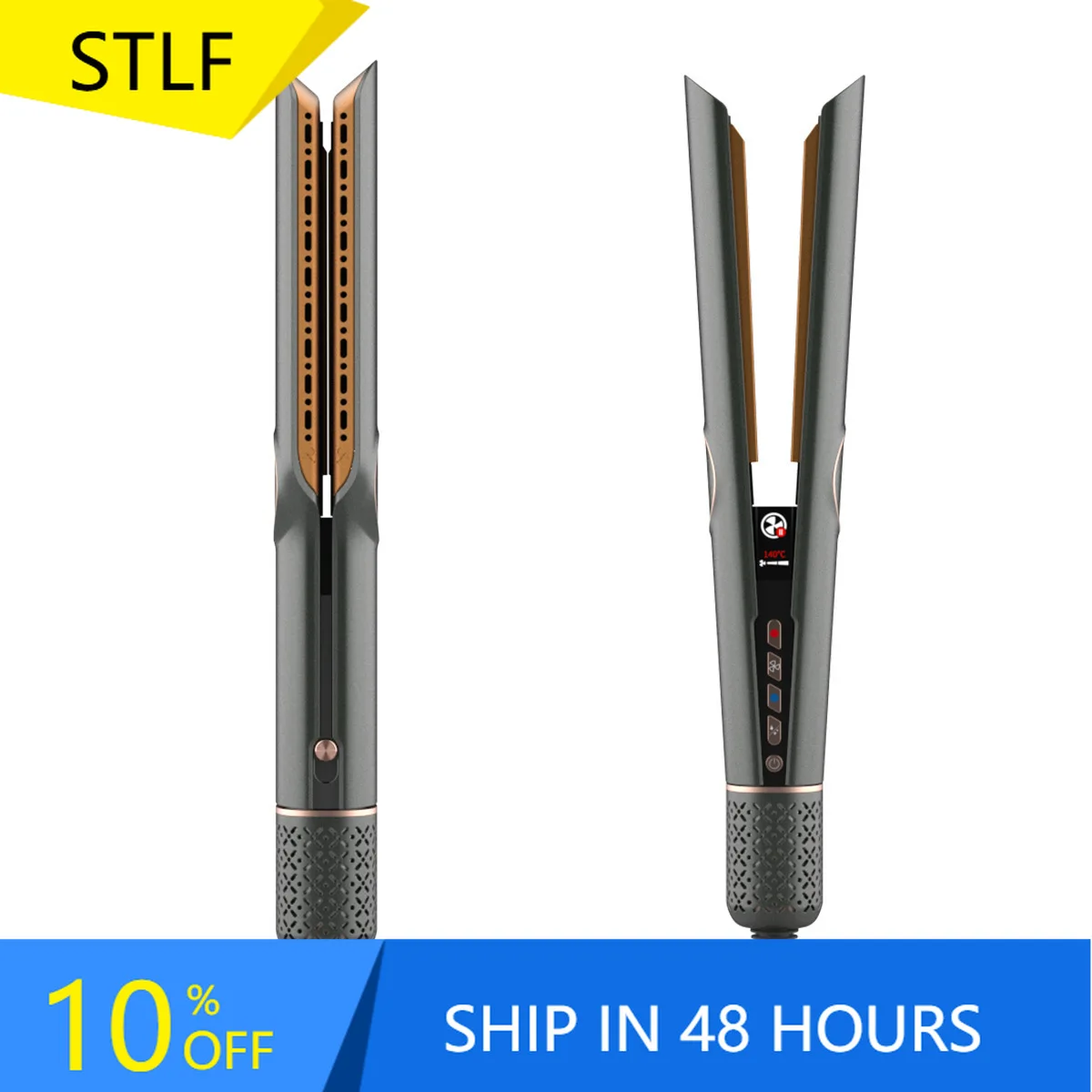 

STLFSTLF2-in-1 Ионный выпрямитель для волос со светодиодным дисплеем и защитой от тепла