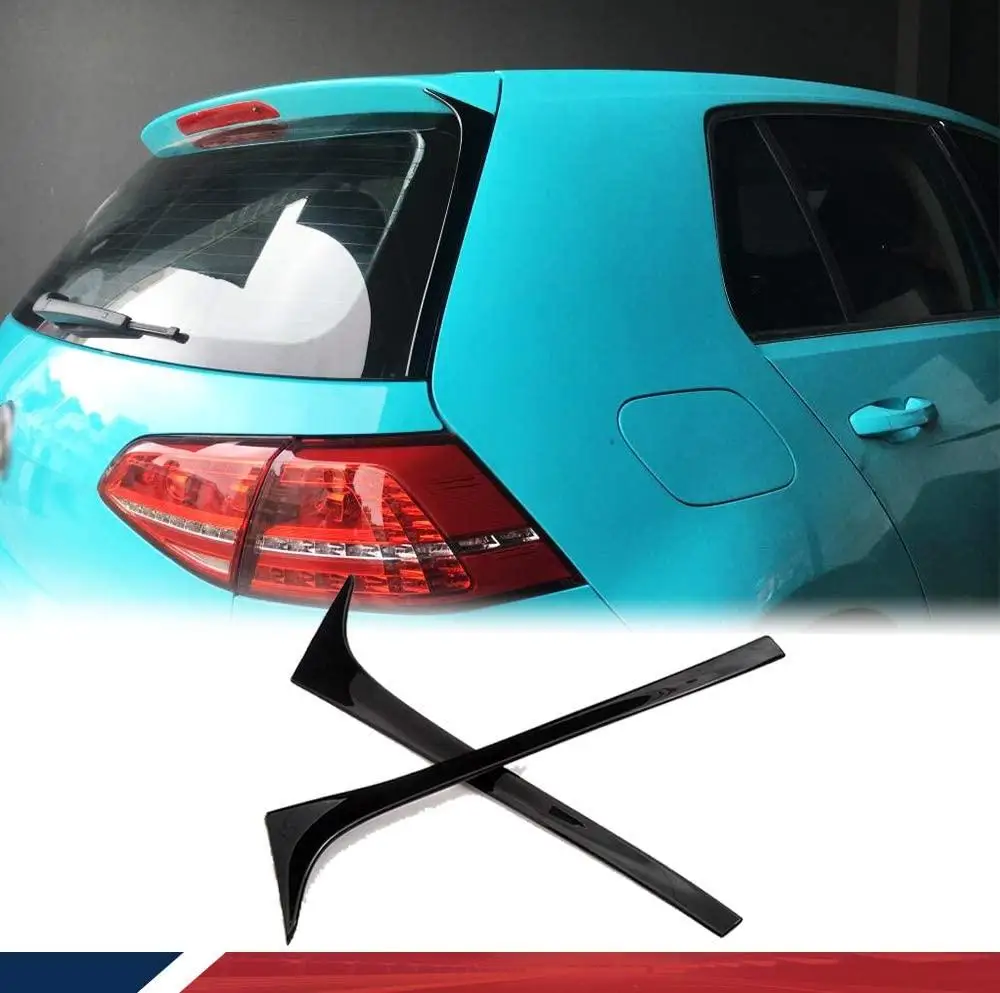 2pcs Rear Window Spoiler Rear Wing Side Roof Spoiler Lip Window Vent Decoration Deflectors Compatible For Golf 7 Mk7 2014-2019