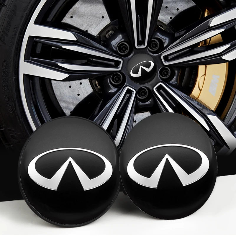 4pcs 56+60mm Car Wheel Hub Center Caps Rim Cover Emblem Badge Stickers For Infiniti Q50 Q70 QX70 FX35 Q30G37 QX60 G35 Q60 QX50