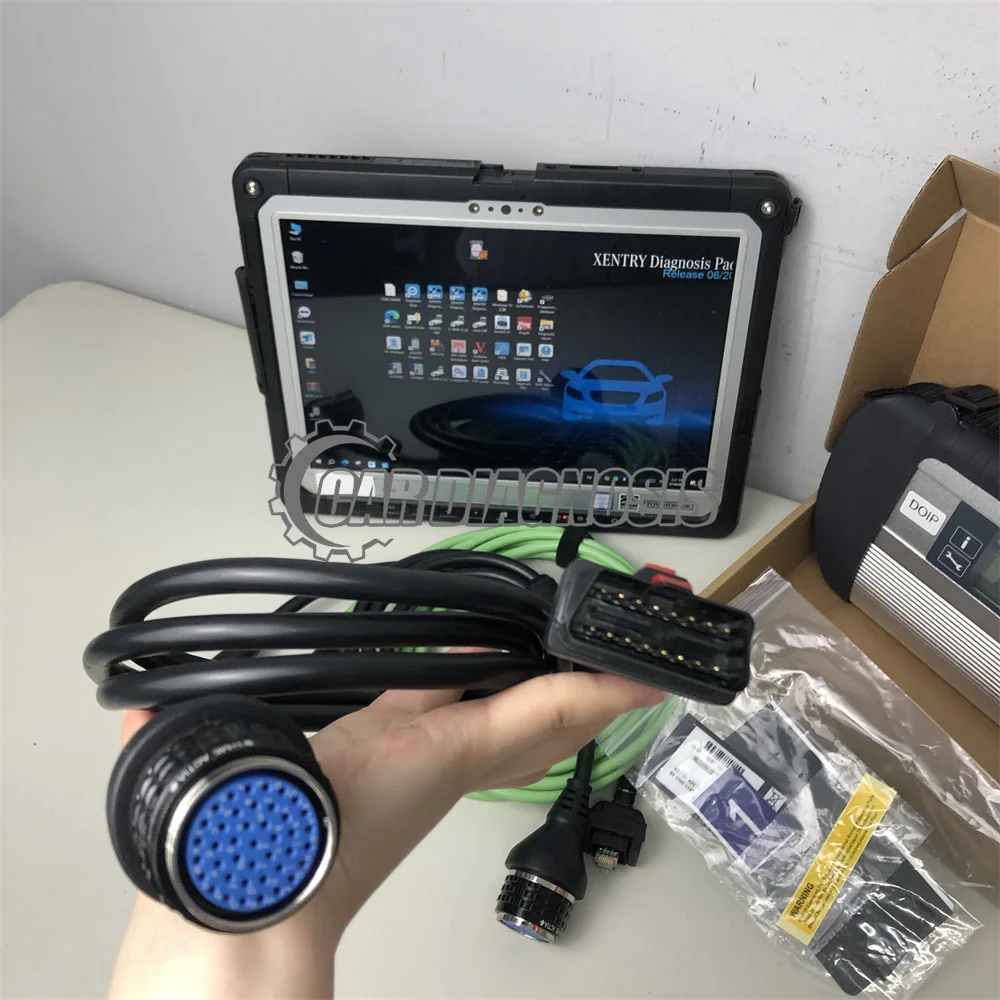 tablet cf33 High Quality MB Star C4 Multiplexer V2023.09 MB SD Connect Compact 4 Diagnostic Tools Full Set Cable Diagnostic Tool