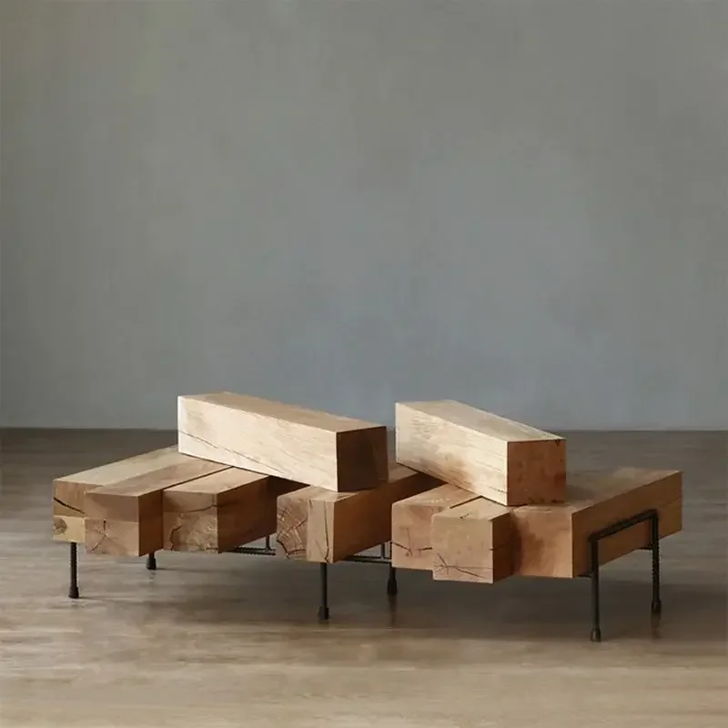 

American style rural creative furniture, solid wood coffee table, living room, leisure wooden low table