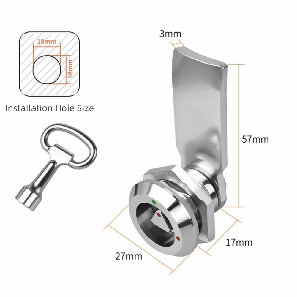 Durable Stainless Steel Triangle Cam Lock With Cap Flat Triangle Key Panel Lock Cabinet Lock Cabinet Door Use