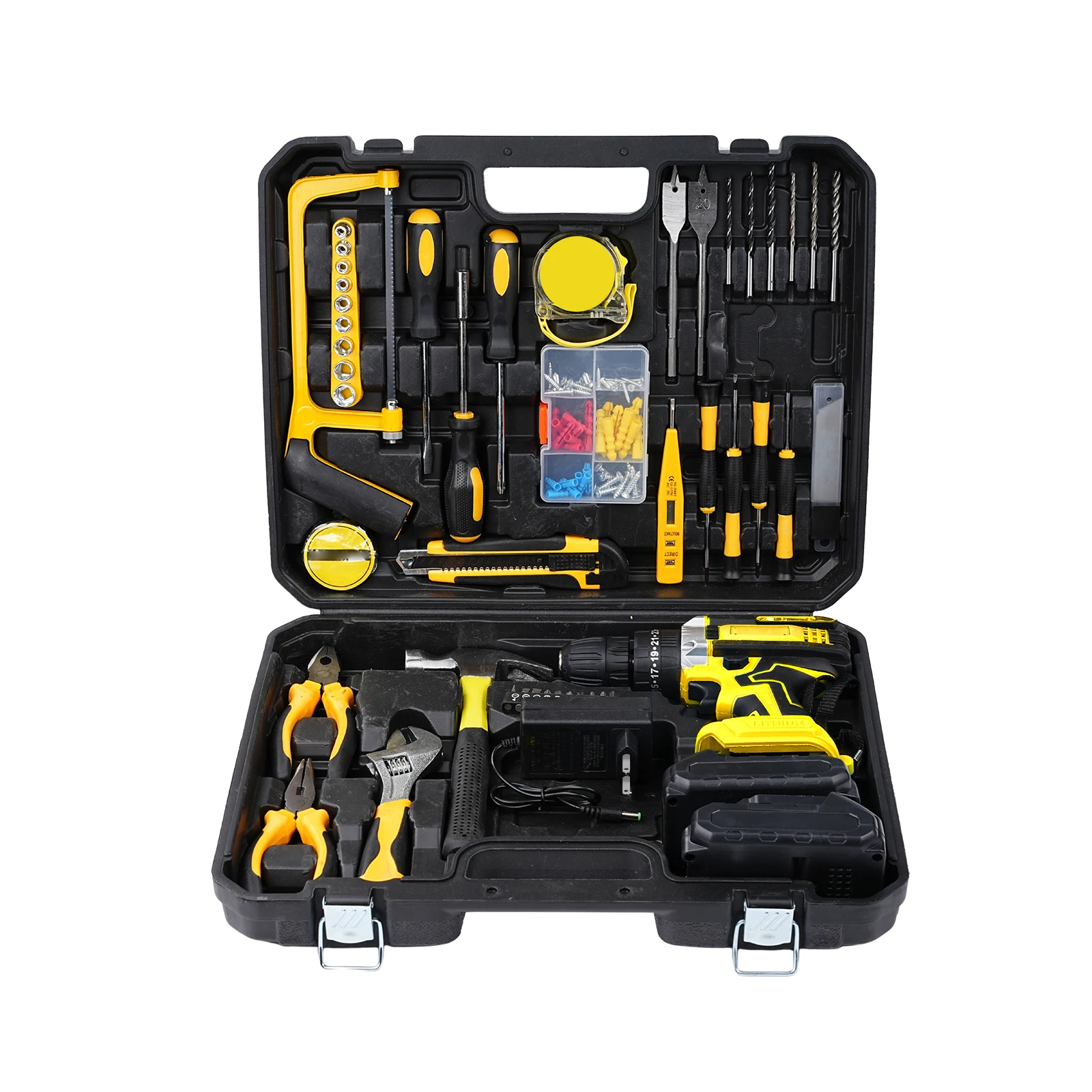 

158pcs Multifunctional Household Tool Kit Screwdriver Wrench Pliers Socket Auto Repair Tool Set Ergonomic Design