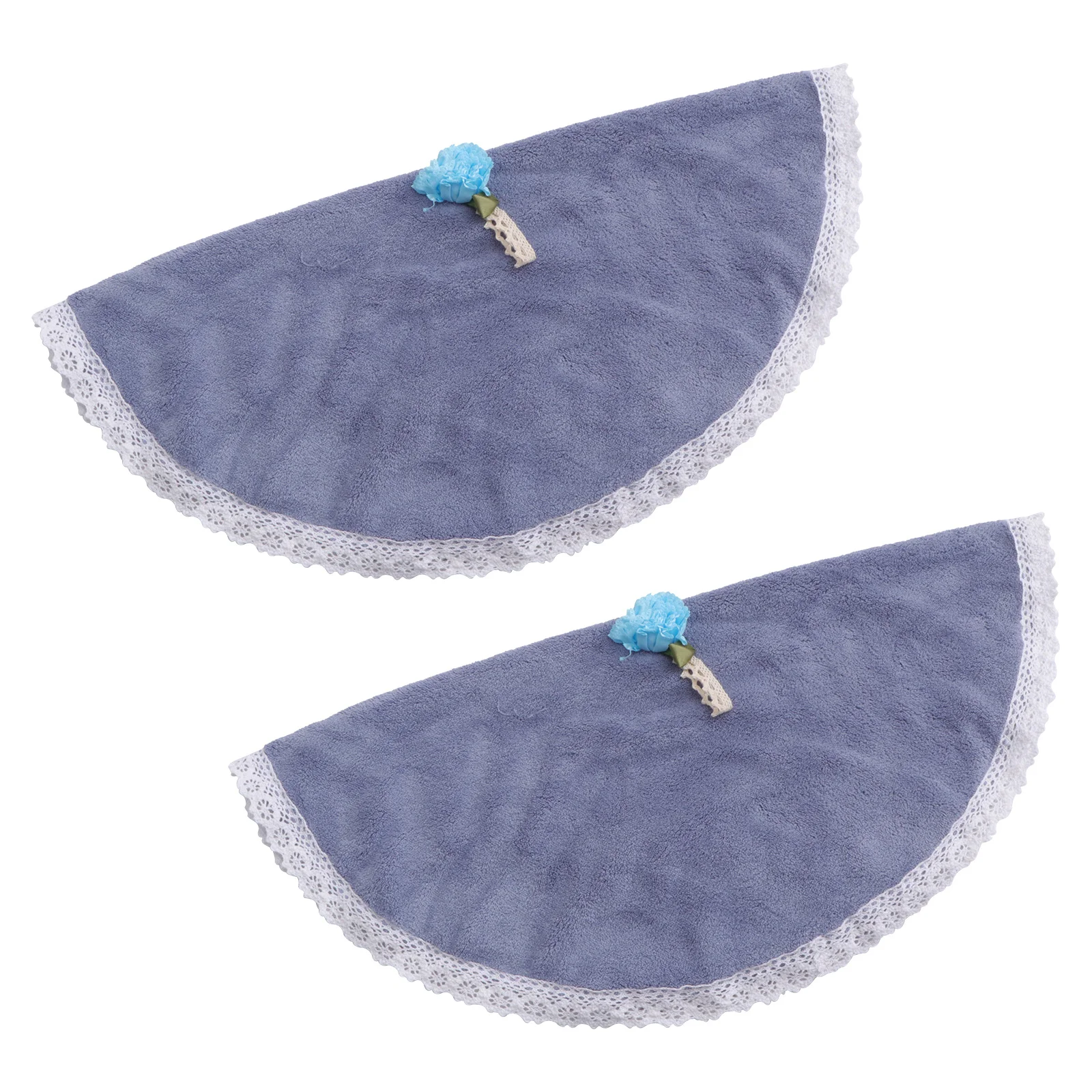 2 قطعة مناشف اليد المستديرة المرجان الصوف لينة ماصة التجفيف السريع المطبخ معلقة منشفة منشفة امتصاص الماء الصغيرة #3