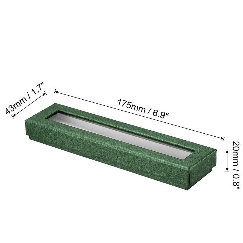 10/20/30 peças caneta caixa de presente vazio caso de papelão com janela clara caneta apresentação caixa de exibição para lápis esferográfica