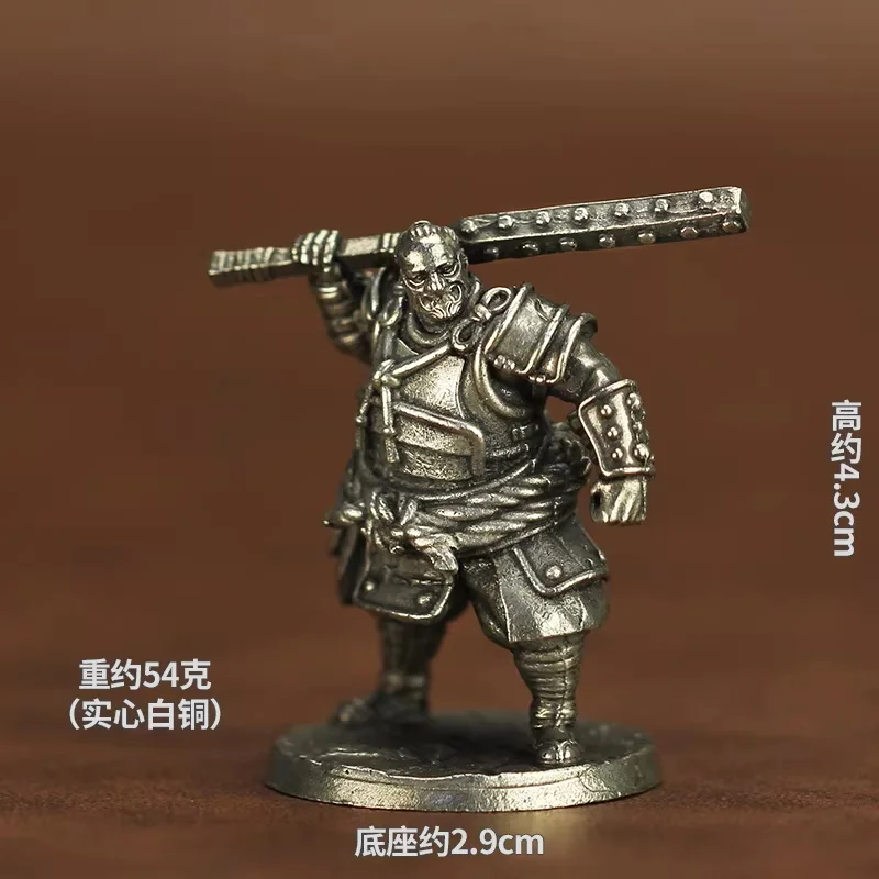 1/35 Scale Japanese Shogunate Samurai Soldier Copper Miniature Figurine 4cm Model Ornament Birthday Gifts for Men