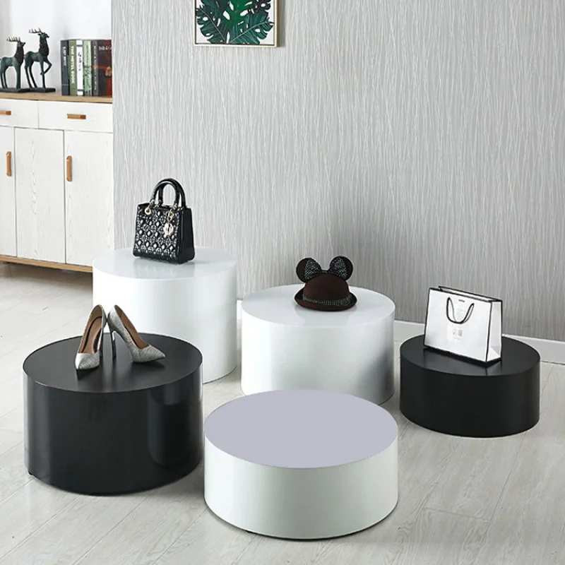 custom.Kainice Customized Clothing Store Bridal Mannequin Risers White Round Mannequin Fitting Platform Cylinder Pedestal Displa