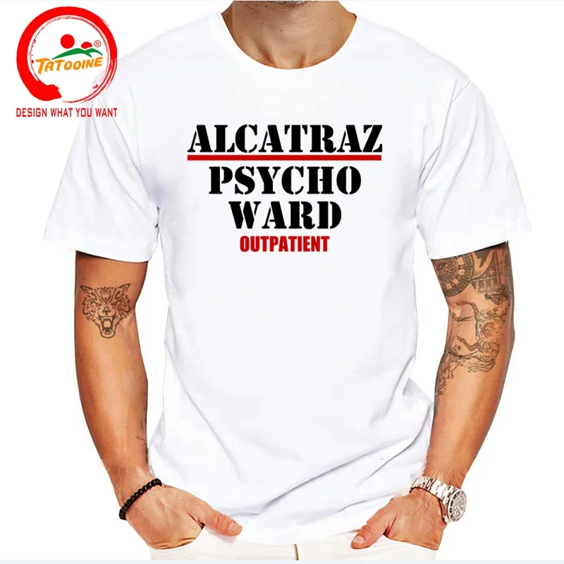 Alcatraz Psycho Ward T Shirt Men Fashion Trendy Casual Clothing Stylish Tops Tee Shirt Leisure Tshirt Men's T-Shirt