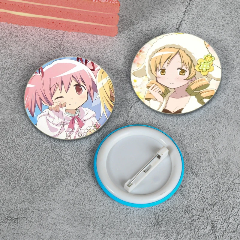 Anime Character Badge about Kaname Madoka Akemi Homura Miki Sayaka Tomoe Mami,cartoon Cute Enamel Pins for Backpack Gift Jewelry