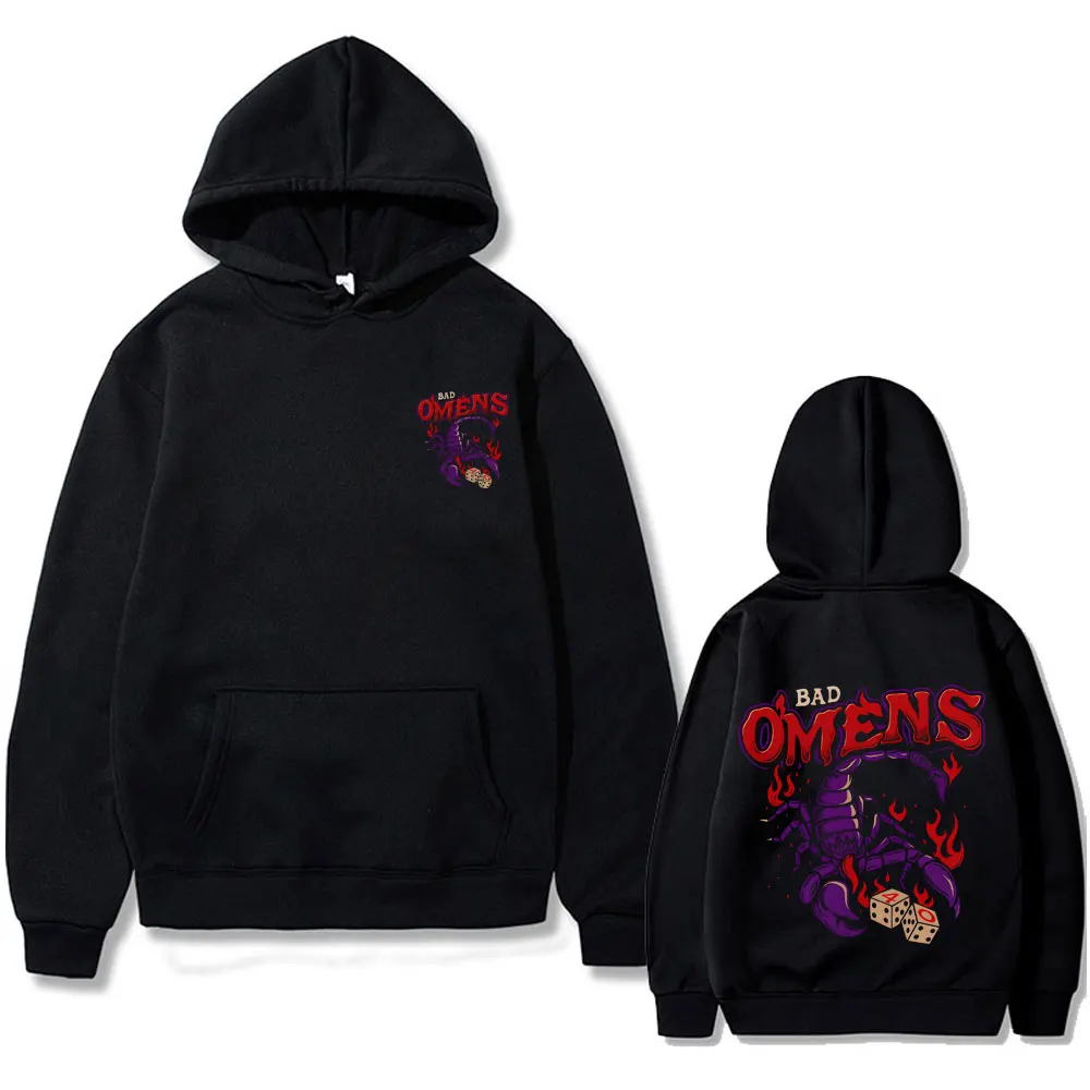 

Rock Band Bad Omens Hoodie Scorpion Graphic Hoodies Men Women Casual Oversized Sweatshirt Male Vintage Hip Hop Gothic Streetwear