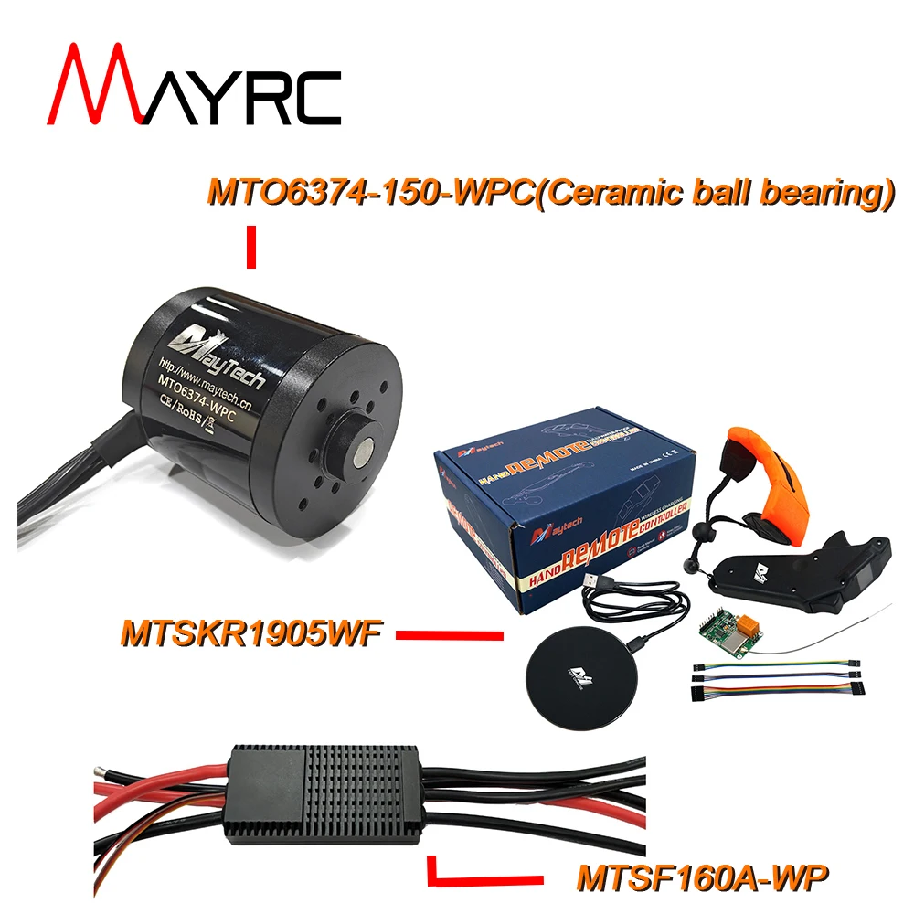 

MAYRC 150KV 3.5KW Waterproof Brushless Motor 160A ESC with 32BIT Micropprocessor IP68 Remote Controller for Efoil Water Board