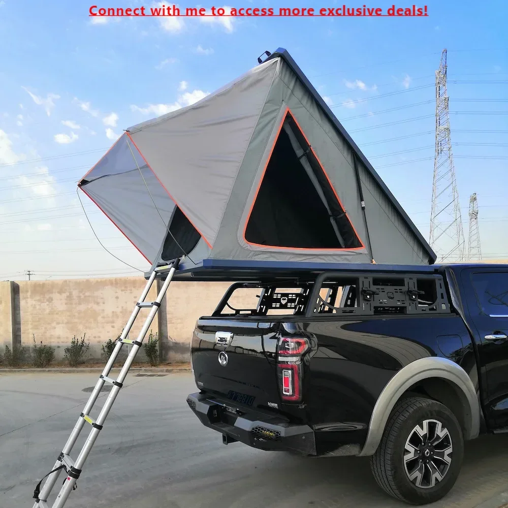 

Aluminum Shell Triangle Car Roof Top Tent Hard Shell For 4wd Offroad