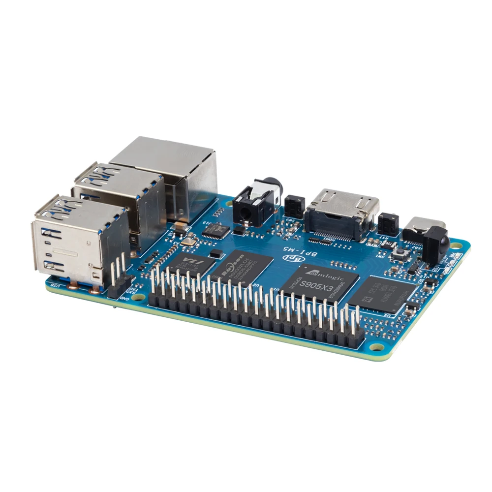 Imagem -03 - Computador de Placa Única Banana pi Bpi Raspberry pi 4gb Lpddr4 Design Amlogic S905x3 Código Aberto Odroid c4 Banana m5 4gb