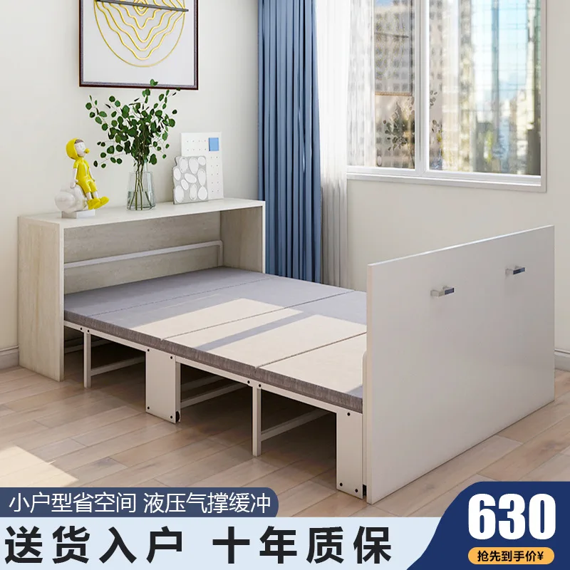 Lunch break folding bed single home double office nap multi-function drawer invisible hidden