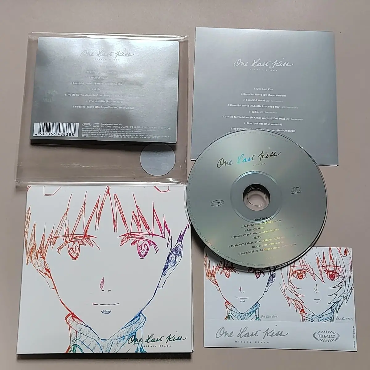 Classic Anime Utada Hikaru Music CD One Last Kiss OST Album Music Record Cosplay Walkman Car Party Soundtracks Box Collection