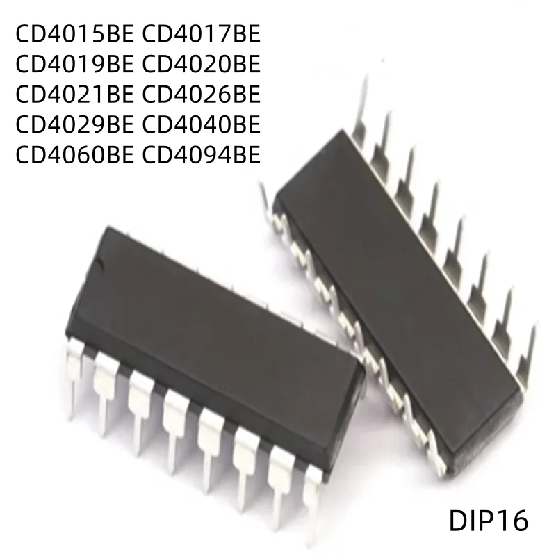 

XKSS 10PCS new CD4015BE 4017 4019 4020 4021 4060 4026 4094 4040 4029 DIP16 CD Series Shift Registers Clock Generator