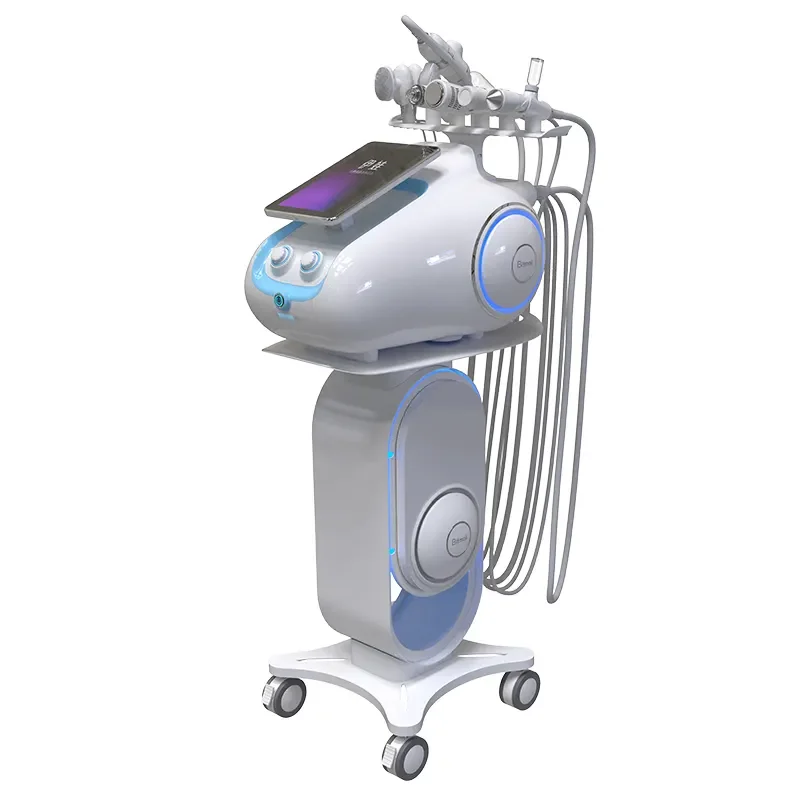 Por 6 in 1 Hot Spray Silicone Vibration Massage sonic Aqua Peeling Face Cleaning Machine