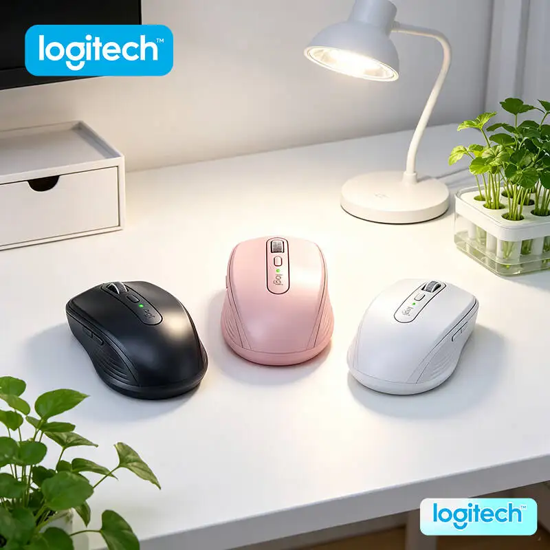 High-Performance Logitech MX Anywhere 3S - 8K DPI, Hyper-Scroll, Silent Click, USB-C Quick Charge for Campus Office Travel