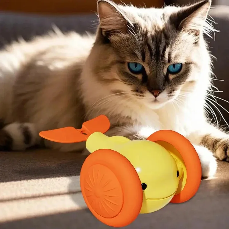 Smart Cat Toy Mouse Running Car Interactive Cat Toy Rechargeable Automatic Teaser with Intelligent Obstacle Avoidance Pet Toys