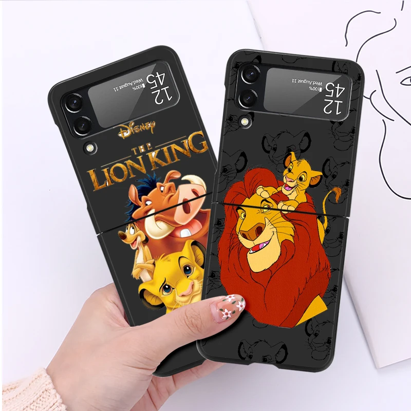 The Lion King Case for Samsung Galaxy Z Flip 6 4 3 5 5G Flip Shockproof Capa 6.7 Inches Black Hard PC ZFlip 4 Phone Cover