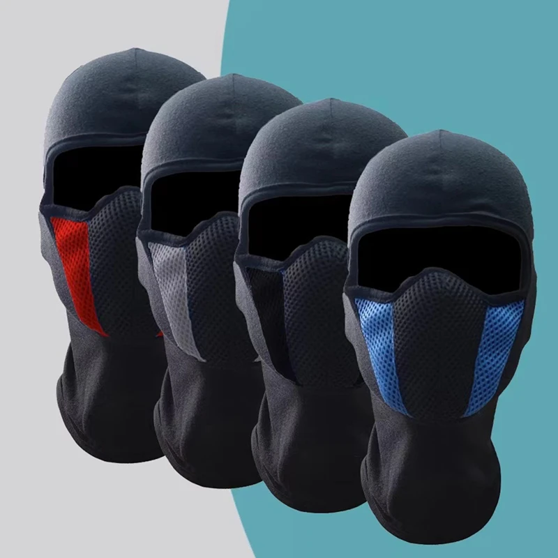 1pc Breathable Balaclava Motorcycle Full Face Mask Motor Cycling Bike Mask Motocross Helmet Cap Moto Riding Neck Face Mask