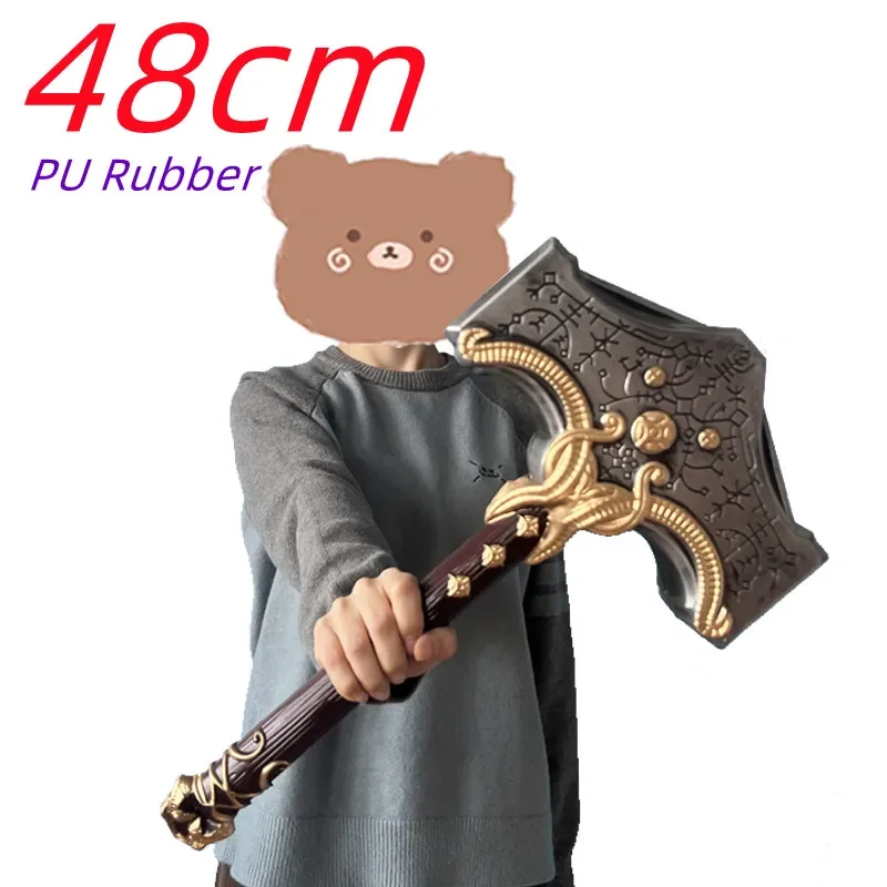 

God of War 4, реквизит для косплея «Молот Тора», Афина, топор с лезвием, Левиафан, Хэллоуин, ролевая игра, безопасная резиновая опора из искусственной кожи