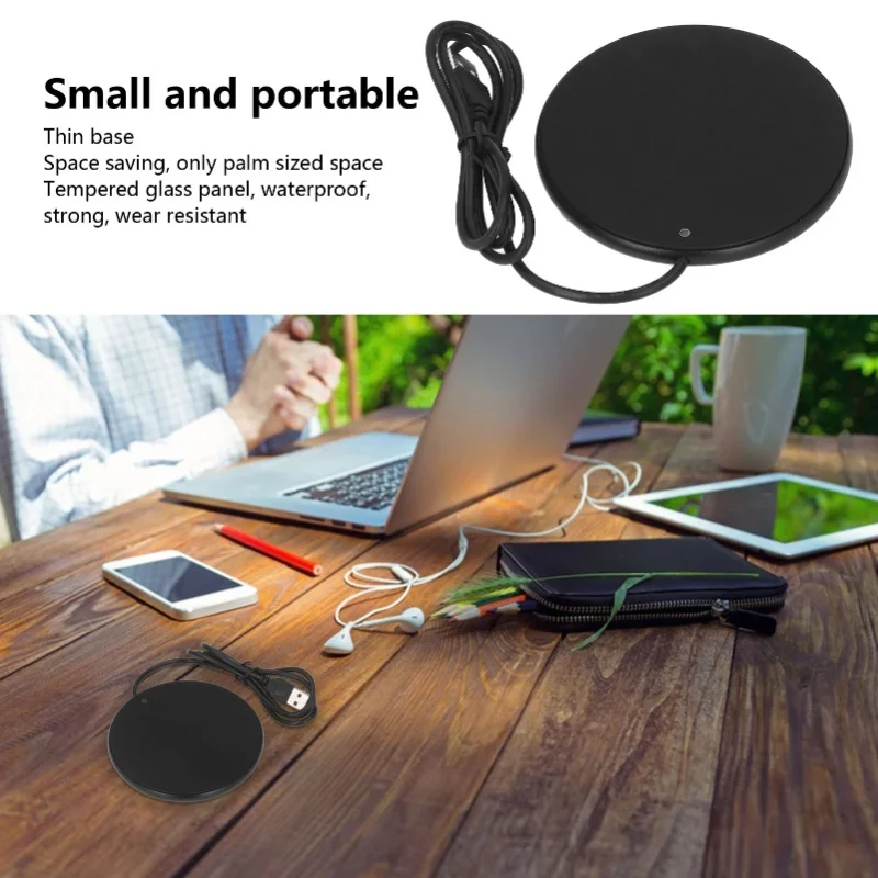 USB Smart Candle Warmer 55°C Constant Temperature Coffee Mug Warmer Space Saving For Home Office Travel