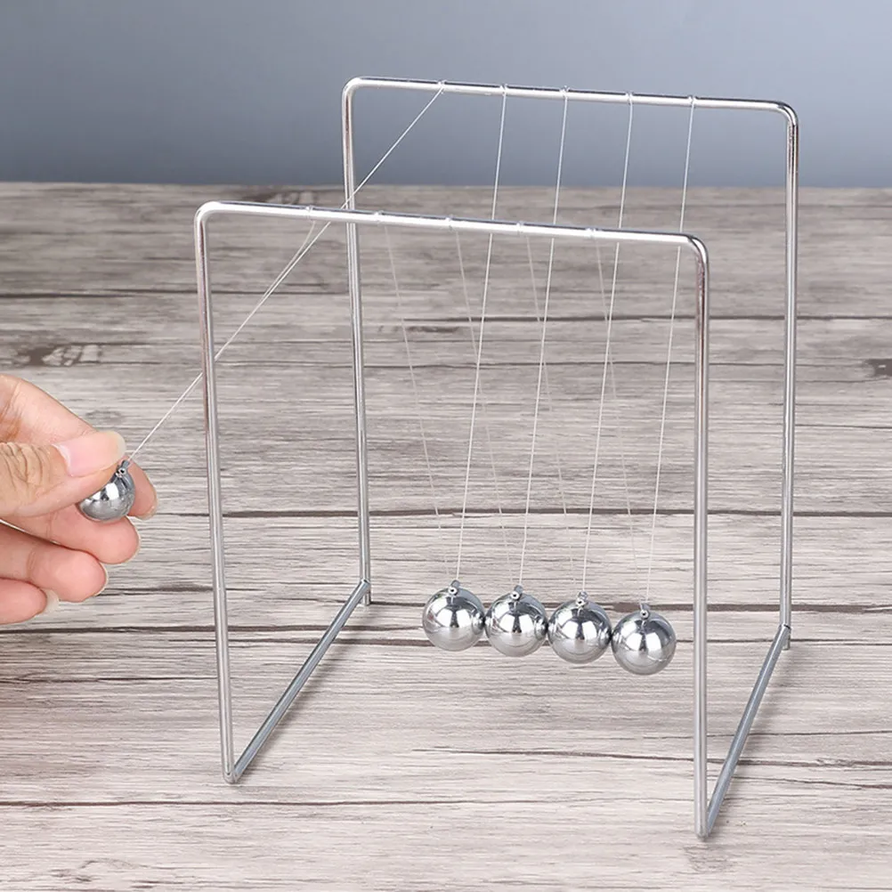 Newton's Cradle DIY Science Kit Premium Metal Ball Pendulum for Energy Learning Classroom Experiment Home