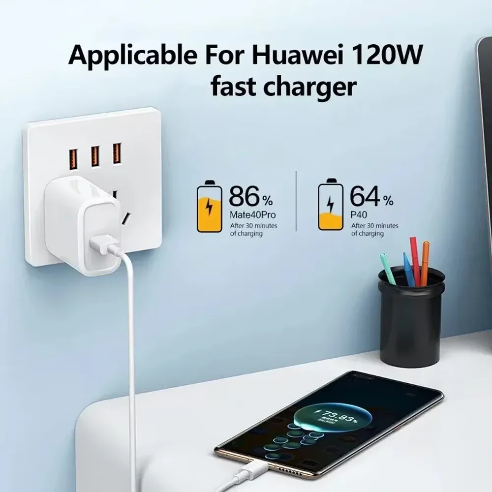 Xiaomi 1-3PCS 10A 120W Type C Super Fast Charging Cable Data Cord For Samsung Huawei Xiaomi Redmi Quick Charing USB C Cables