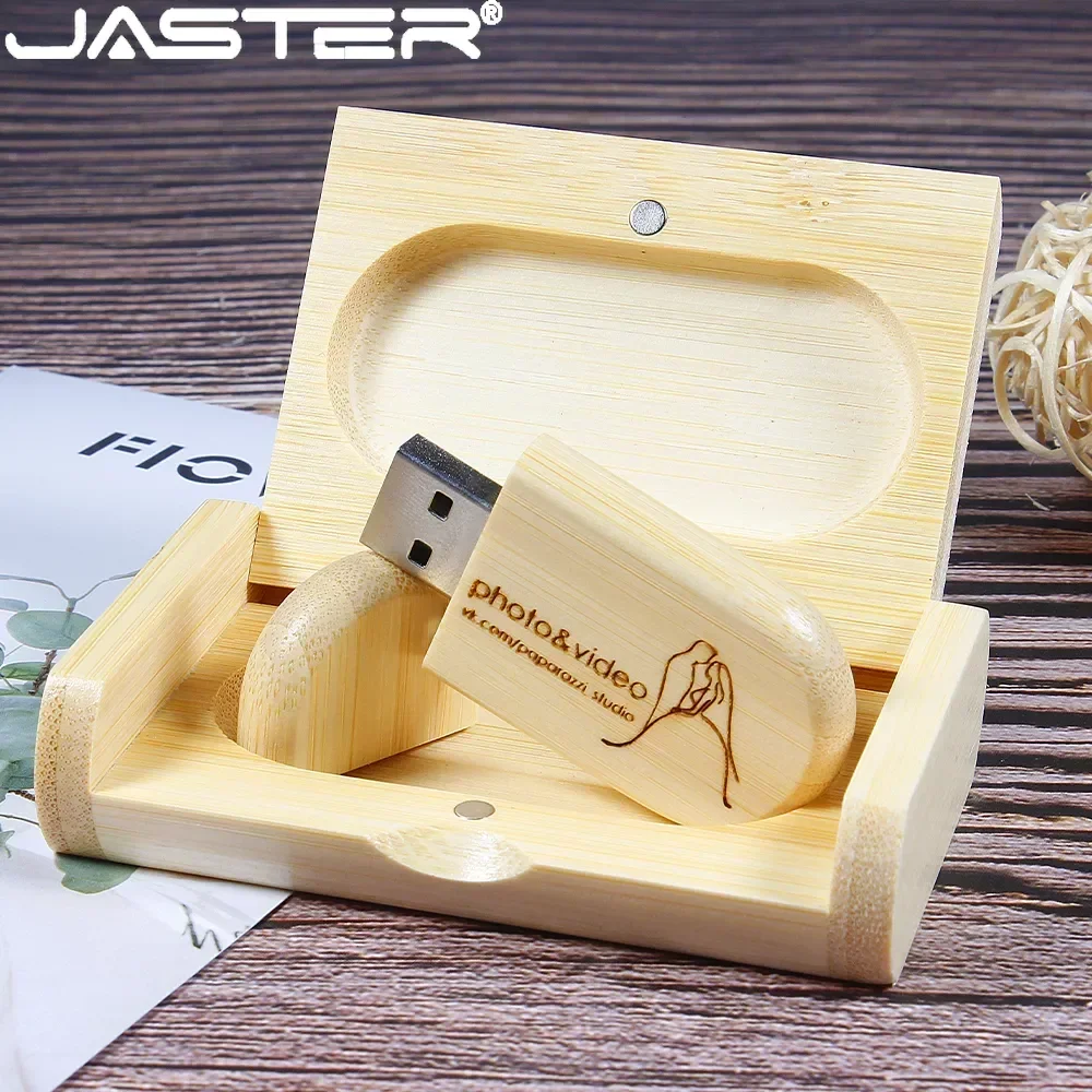 Free Logo Wedding Gift Pen Drive 64GB Free Custom Logo Flash Drives 32GB Oval Wooden Memory Stick 16GB Photography U Disk 8GB 4G