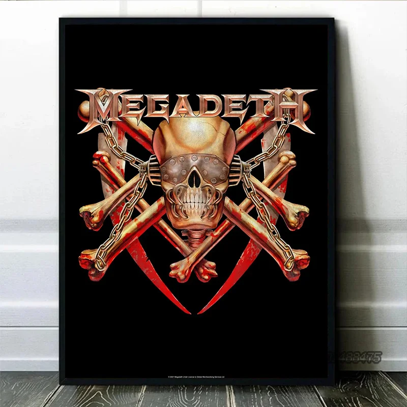 Classic Heavy Metal Rock Band Megadeths Album Poster Hip Hop Singer Canvas Painting and Prints Wall Art Picture for Room Decor