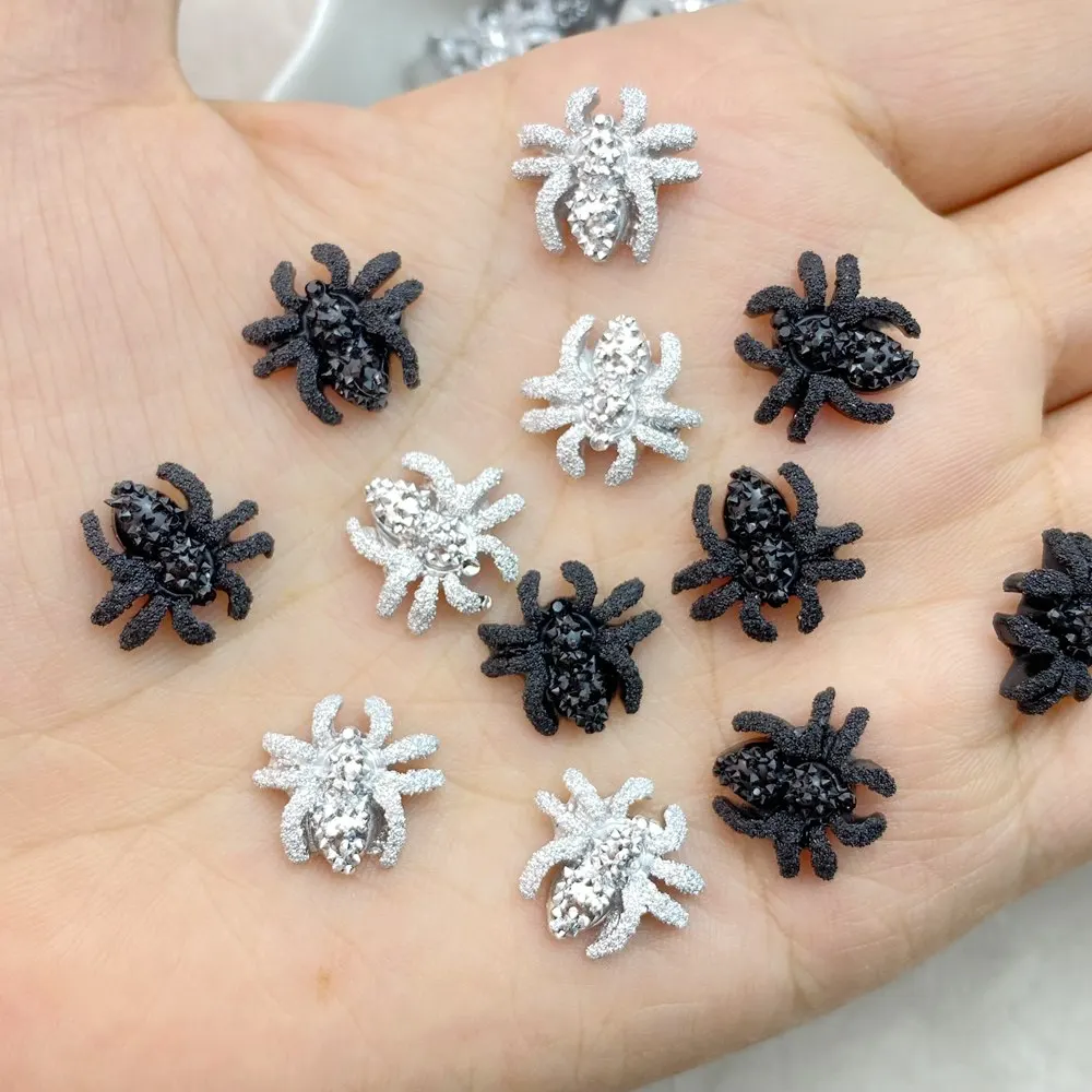 50Pcs Mixed Nail Art Resin Cartoon Little Spider Series Designer Charms strass artigianato fai da te per gioielli decorazioni 3D per unghie