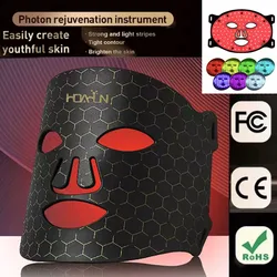 Rechargeable Facial Silicone Gel LED Mask 7 Colors LED Photon Therapy Beauty Mask Skin Rejuvenation Home Face Lifting Whitening