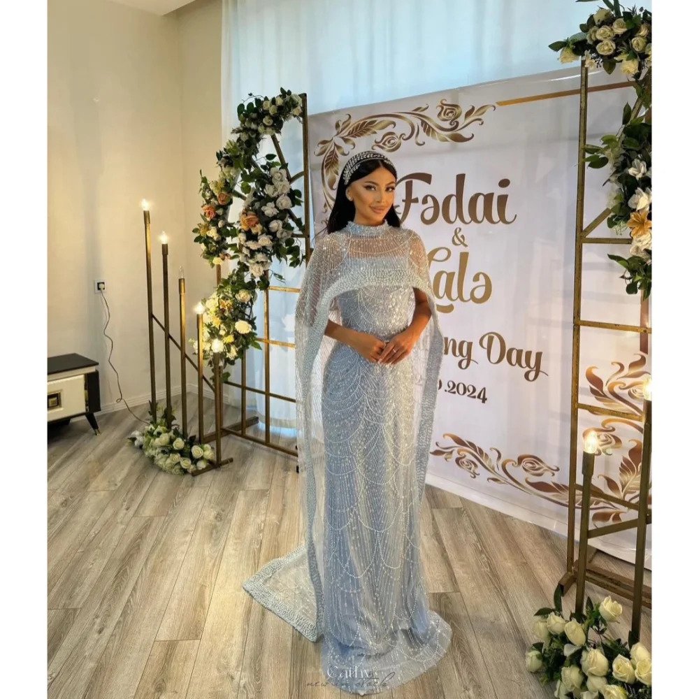 

Cathy Beading Shawl Two-Piece Set vestidos de noche Spaghetti Strap Party Dresses Floor-Length A-line Customized Prom Dress 2025