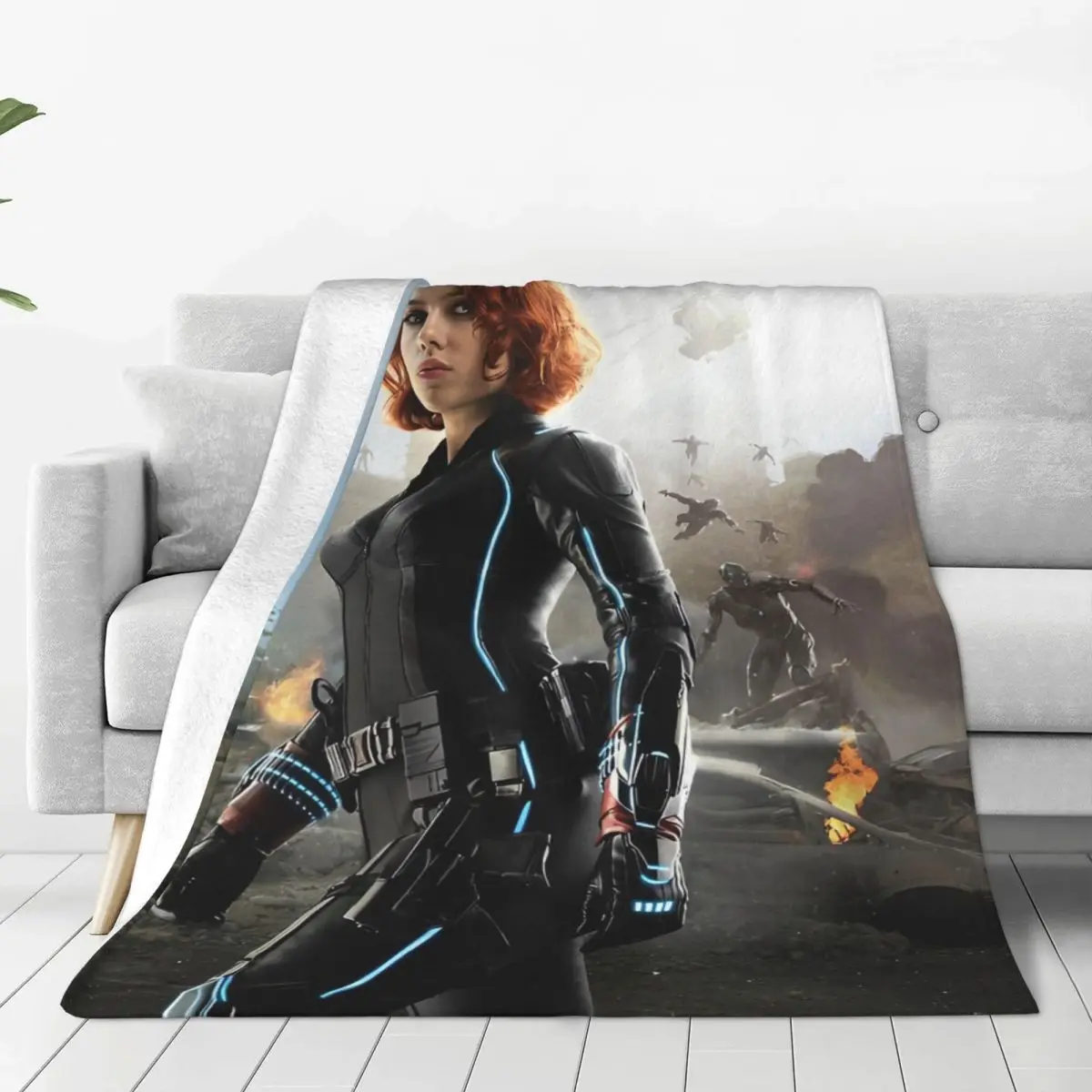 Black Widow Marvel Heroes Blanket Quality Super Soft Bedding Throws Autumn Picnic Couch Chair Sofa Bed Aesthetic Bedspread