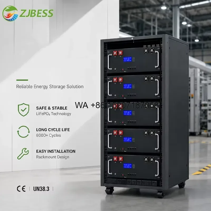 Wmwmnu for Long Cycle Life 8000 Cycles Residential Solar Backup Power System Home Energy Storage 10kWh Rack Mounted Lithium