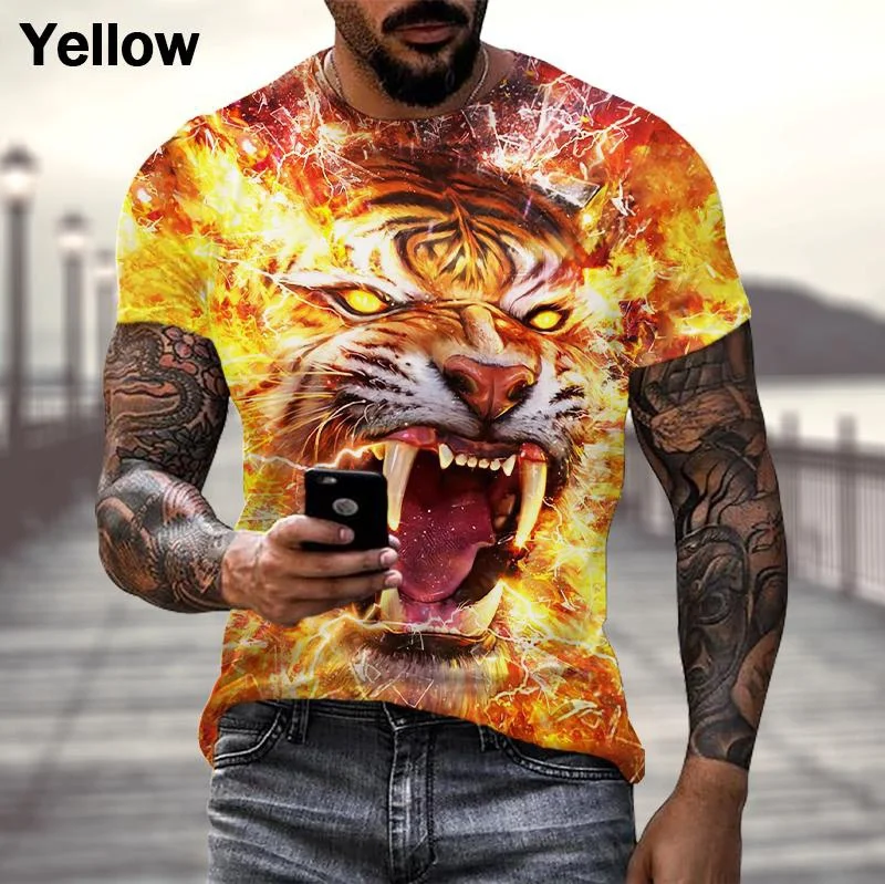 Funny Hip Hop Personality Street 3D Printing Fashion Men/Women Unisex Short Sleeve Tops