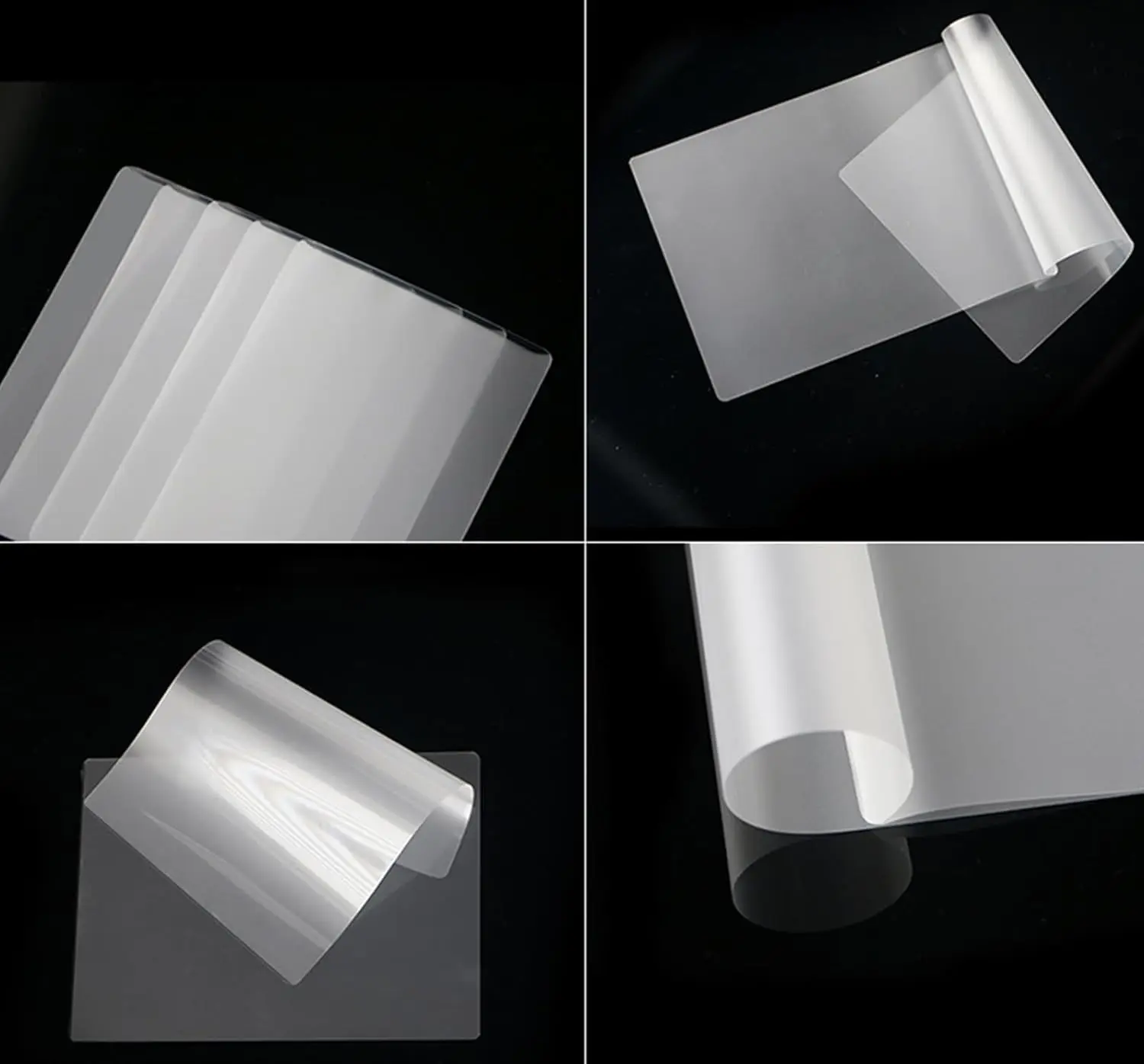 100개 열 라미네이팅 백 필름, 9.5*6.5cm, 사진 및 문서 밀봉용 투명 플라스틱 필름