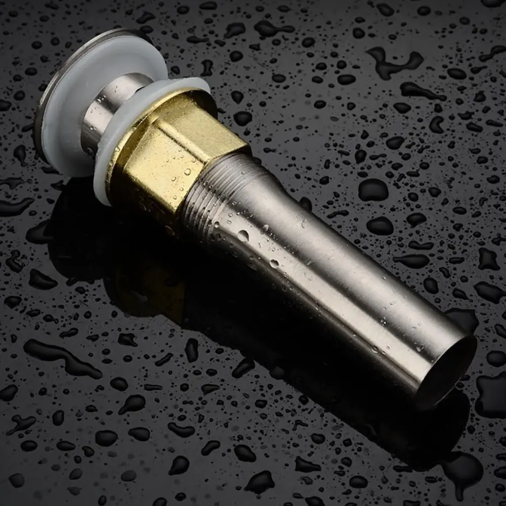 1Pcs Durable Thickened Bathroom Sink Drain Stop Silver Siphon Sink Drain Strainer Sink Plug Wash Basin Faucet Accessory