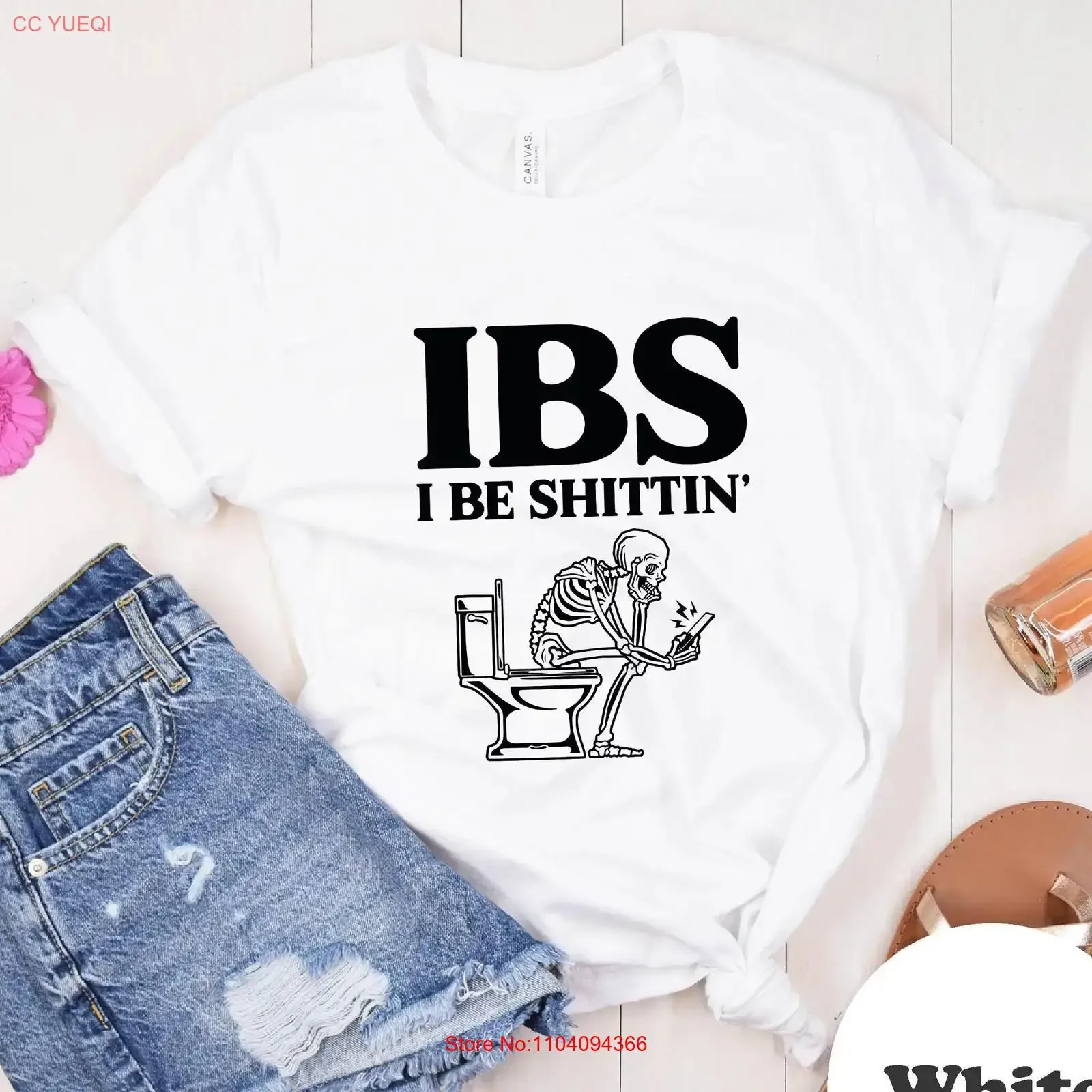 

Забавная футболка I Be Shittin для мужа на день рождения, мем осведомленности IBS, юмористический тато, саркастический свитер, скелет, сарказм, винтажный стираный